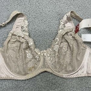 Vintage Vivien Bra 38D Underwire 2515 NWT Deadstock Floral Lace